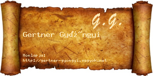 Gertner Gyöngyi névjegykártya