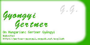 gyongyi gertner business card
